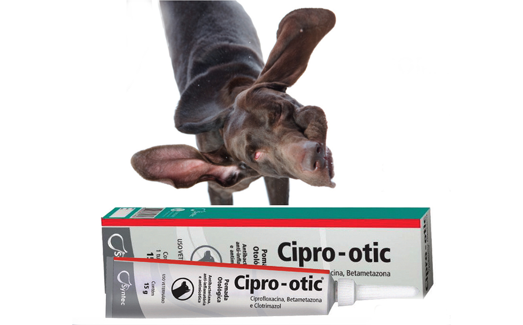 Cipro-Otic®, pomada otológica para cães. Divulgação: Syntec