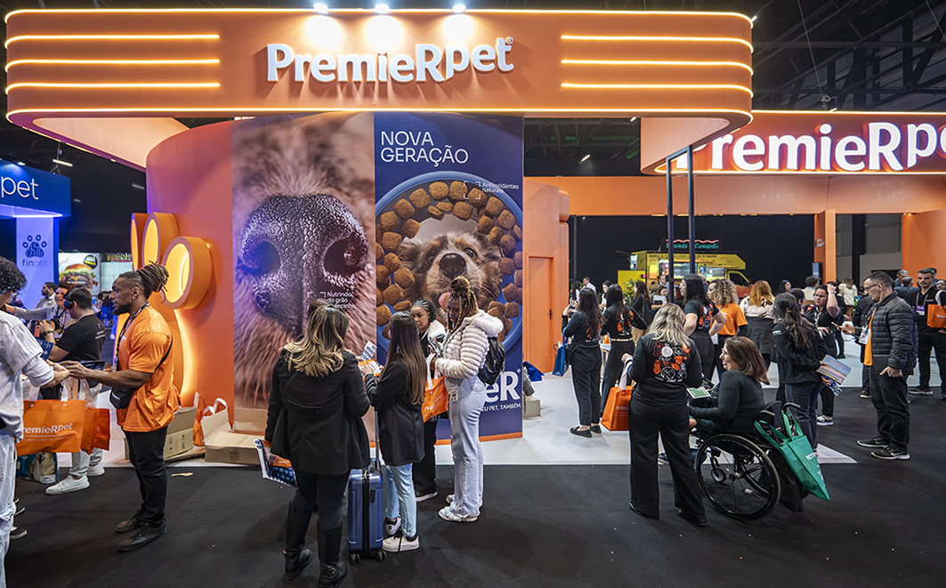 Estande da PremieRpet na Pet Vet 2025. Créditos: Divulgação PremieRpet 